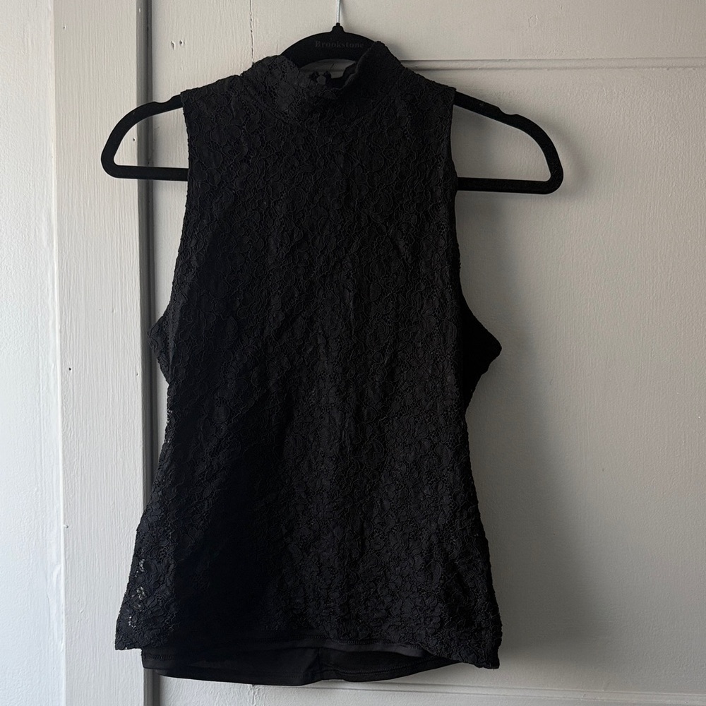 Express Black Lace Sleeveless Top